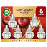 Air Wick Plug-In Scented Oil Refills, 6 Count, Apple Cinnamon Medley, Air Freshener, Essential Oils