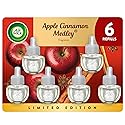 Air Wick Plug-In Scented Oil Refills, 6 Count, Apple Cinnamon Medley, Air Freshener, Essential Oils