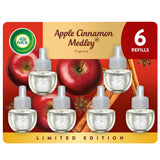 Air Wick Plug-In Scented Oil Refills, 6 Count, Apple Cinnamon Medley, Air Freshener, Essential Oils