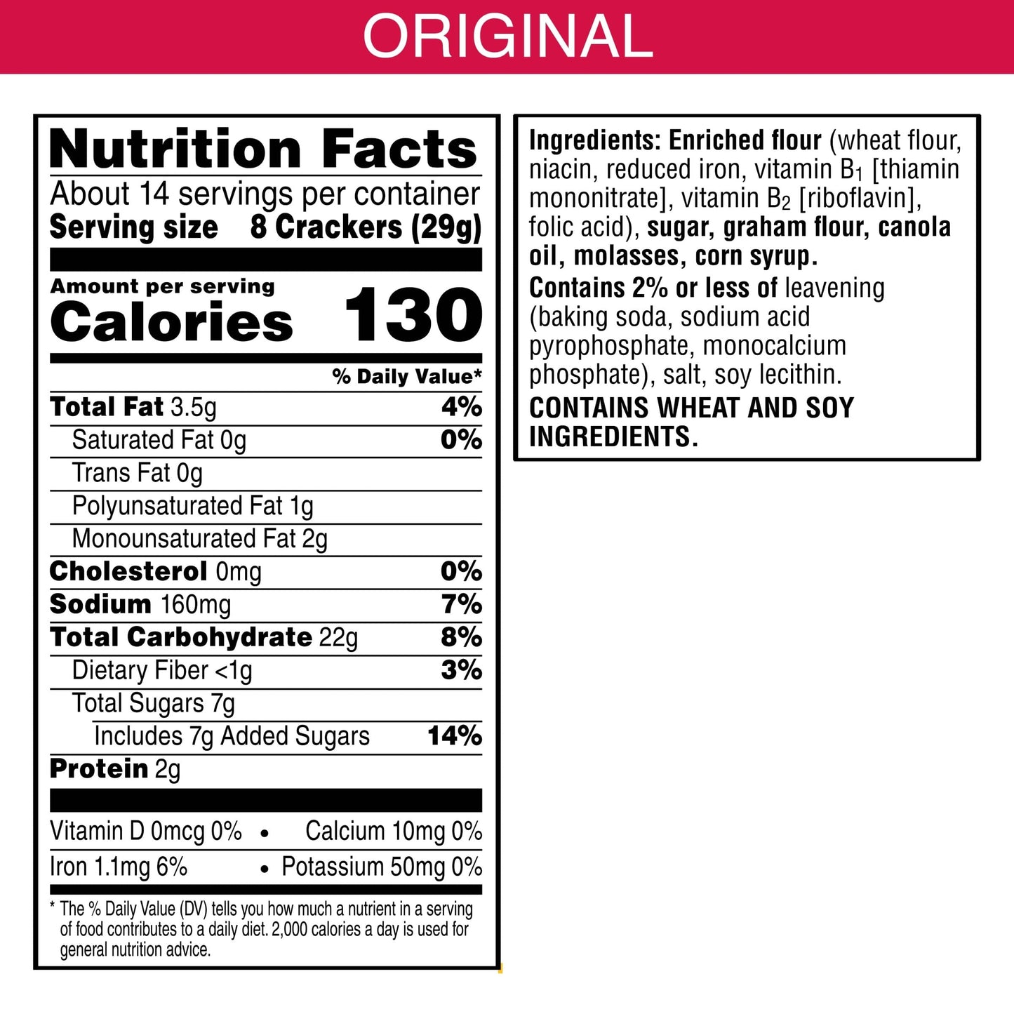 Kellogg's Grahams Crackers, Original, Easy Snacks, 15oz Box
