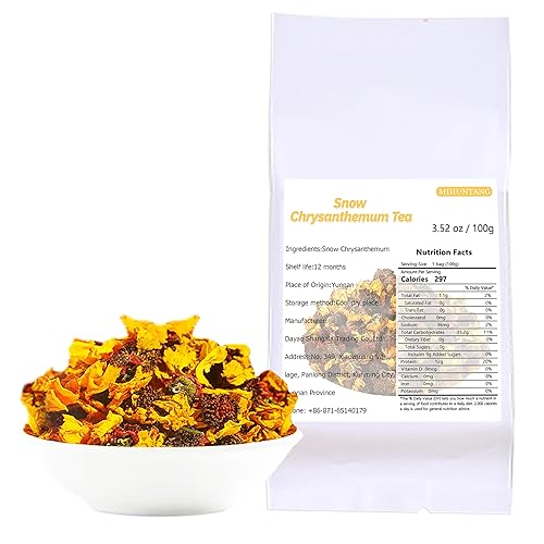Kunlun Snow Chrysanthemum Tea 3.52oz /100g Alpine snow chrysanthemum flower tea-Rich floral fragrance