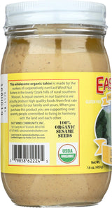 East Wind, Organic Roasted Tahini No Salt, 16 Ounce