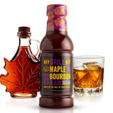 Hey Grill Hey | BBQ Glaze | BBQ Sauce | Bourbon Glaze | Sweet Sauce for Ribs, Chicken, Salmon | Grilling Essentials | Maple Bourbon