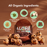 ALOHA Organic Plant Based Protein Bar MINIS |Chocolate Chip Cookie Dough| 20 Count, 24g Bars | Vegan, Low Sugar, Gluten Free, Paleo, Low Carb