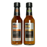 Hell Fire Detroit Bourbon & Beer Combo (Extra hot) Hot Sauce, Crafted with Fresh, Fire-Roasted Chile Peppers, All-Natural, Vegan, Gluten-Free, Low