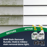 RMR Complete Mold & Mildew Stain Eraser System - No-Scrub Tub & Tile Cleaner + Instant Mold & Mildew Stain Remover Spray, Indoor/Outdoor Bathroom