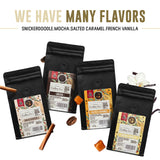 Inspired Coffee Co Snickerdoodle Flavored Cold Brew Coarse Ground Coffee Beans - Medium Roast - Low Acid Coffee Smoother Taste - 100% Arabica - 12 oz