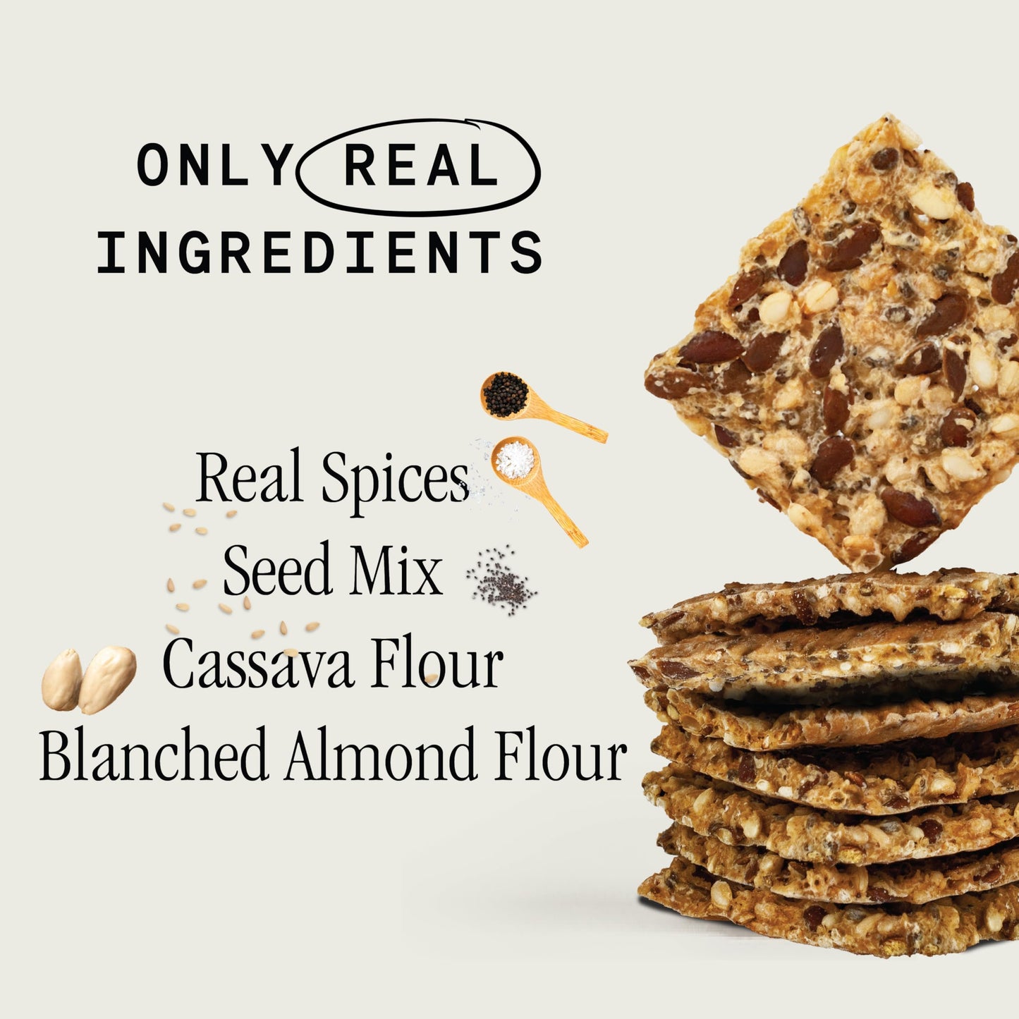 Julian Bakery Paleo Thin Crackers | Salt & Pepper | USDA Organic | Gluten-Free | Grain-Free | GMO Free | Low Carb | 8.4 Ounce (Pack of 2)