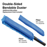 Vaughan 5 Piece Home Cleaning Kit with 24 Foot Telescoping Extension Pole, Window Squeegee and Washer, High Ceiling Fan Duster, Cobweb Duster