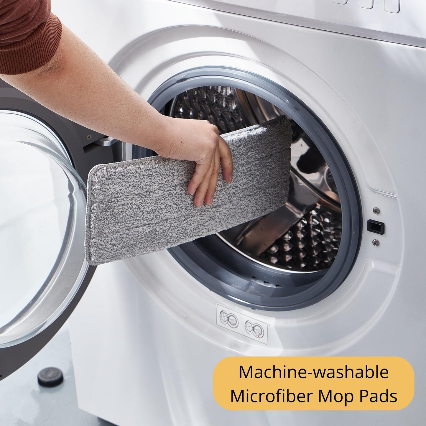 True & Tidy 6pc Replacement Microfiber Mop Pad Set for BUCKET-900 TrueClean Mop and Bucket with Pump System, Machine Washable up to 100x, 13in x 5in