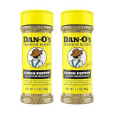Dan-O’s Lemon Pepper Seasoning, 3.2 oz (2 Pack) - Zesty Citrus & Black Pepper Spice Blend - No Citric Acid, No Sugar - All Purpose Seasoning