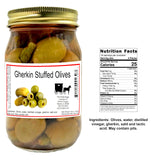 Stuffed Large Olives - Choose Two 16 oz. Jars (Gherkin Stuffed Olives)