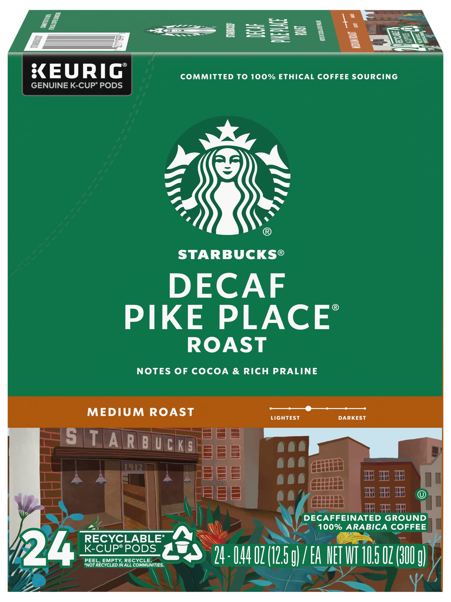 Starbucks Pike Place Decaf Coffee, Keurig (100684)