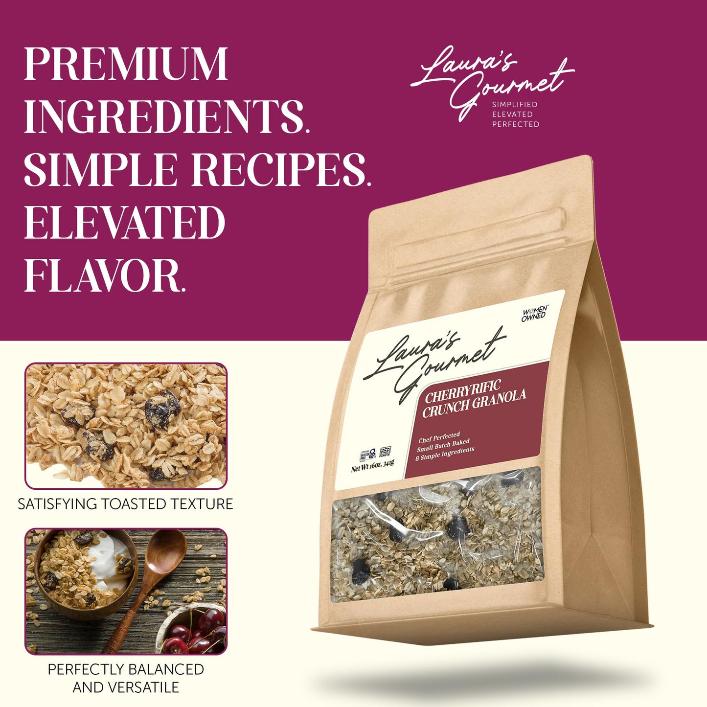 LORD NUT LEVINGTON CherryRific Crunch Granola, 16 OZ