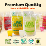 Olive My Pickle Probiotic Dill Pickle Juice for Leg Cramps - 58.5 oz | 3 Pack Dill Pickle Brine Juice with Turmeric & Black Pepper, Probiotic Pickle