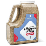 Dependable Food Rosemary Leaves Cut & Sifted - 3 Lb. Jar - Bulk, Kosher, Rosemary Herb for Chefs, Restaurants & Culinary Enthusiasts - Non-GMO