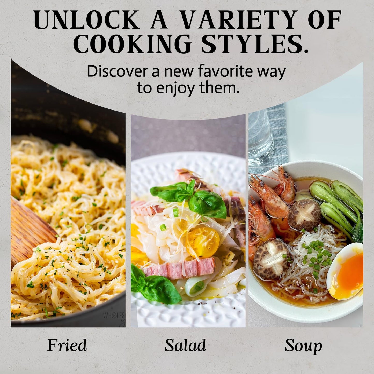 Ginoffy Konjac Noodles Gluten Free Noodles Two Types 62.4 OZ(Pack of 8)| 4 Fettuccine & 4 Angel Hair Shirataki Noodles Organic Low Calorie Spaghetti
