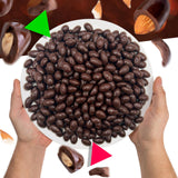 Dark Chocolate Covered Almonds | 2 Lb Bulk Bag | Roasted Chocolate Covered Nuts | Crunchy Office Candy Snack | Gourmet Party Favor & Gift Basket