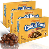 Cookie Dough Bites Caramel Flavored Candy | 3.1 oz (Pack of 3) | The Original Edible Cookie Dough | Movie Theater Candy