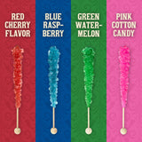 Boone's Mill | XL Rock Crystal Candy Sticks | Assorted Flavors | 36 Count