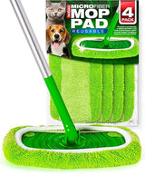VanDuck Reusable Mop Pads Compatible with Swiffer Sweeper (4-Pack) - Washable Microfiber Mop Pads for Wet & Dry Use - All Purpose Floor Mopping