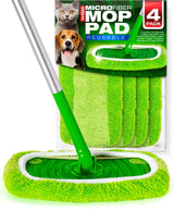 VanDuck Reusable Mop Pads Compatible with Swiffer Sweeper (4-Pack) - Washable Microfiber Mop Pads for Wet & Dry Use - All Purpose Floor Mopping