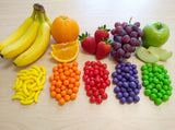 1 lb Bulk Mini Fruit Shaped Candy - Fruity Crunchy Candy in Banana, Strawberry, Orange, Grape & Apple Flavors | Classic Nostalgic Mix