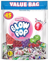 Charms Blow Pop Lollipops - Individually Wrapped Dual Candy and Gum Suckers - Peanut Free, Gluten Free - Bulk Treat for Kids and Adults - Assorted