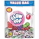 Charms Blow Pop Lollipops - Individually Wrapped Dual Candy and Gum Suckers - Peanut Free, Gluten Free - Bulk Treat for Kids and Adults - Assorted