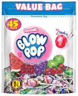Charms Blow Pop Lollipops - Individually Wrapped Dual Candy and Gum Suckers - Peanut Free, Gluten Free - Bulk Treat for Kids and Adults - Assorted