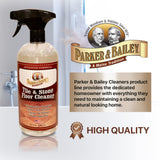 Parker & Bailey Tile & Stone Cleaner - Granite Countertop Kitchen Island Cleaning Spray Marble Tile Slate Quartz Daily Granite Bathroom Counter - 32