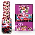 Halal Mix Raspberry Gummy | 6 Pack Bundle (6x7 oz Tubs) | Soft & Chewy Red & Blue Raspberry Gummies | Resealable Tubs in Bulk with Display Box | Halal