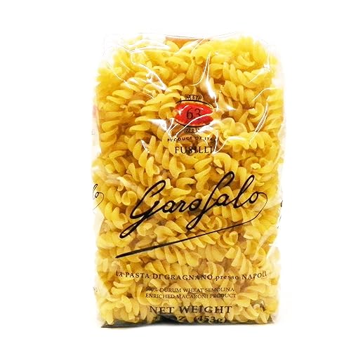 Garofalo - Premium Durum Wheat Semolina Fusilli Pasta, Italian Made, Bronze-Drawn, Al-Dente, One-Ingredient Pasta (4 pack)