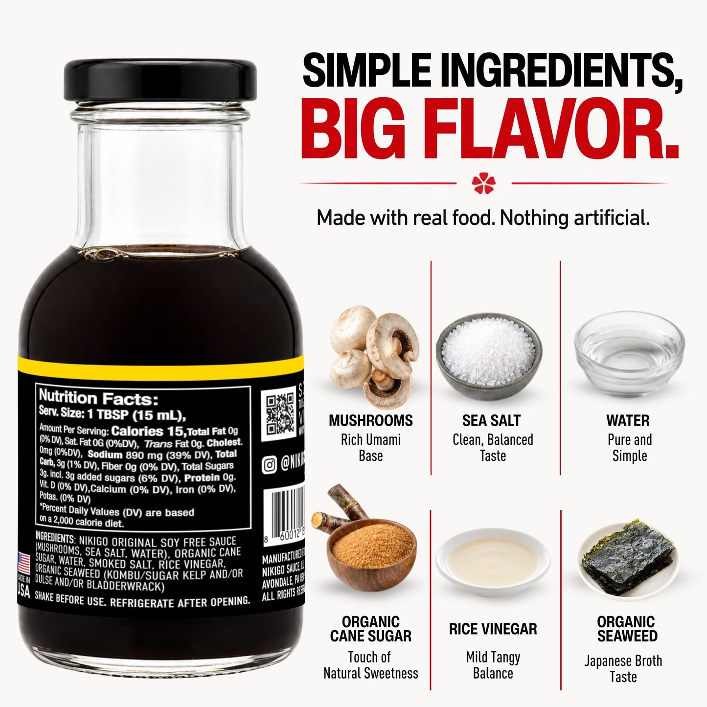 NIKIGO Noodle Sauce & Broth Concentrate, Soy Free & Allergen Friendly, Gluten & Fish Free, Mentsuyu-Style Umami Seasoning, Japanese-Inspired Asian