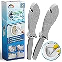 JAVCO Pumice Stone for Cleaning with Handle (2 Pack) - Scrubbing Stone for Porcelain, Ceramic and Tile, Pumiceshark for Toilet Cleaning (2, small