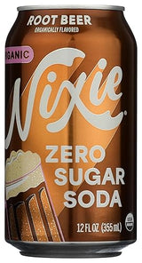 Nixie Organic Zero Sugar Soda, Root Beer, 0 Sugar, 0 Calories, Healthy Soda Pop, Non-GMO, Caffeine Free, 12oz Can (1 Count)