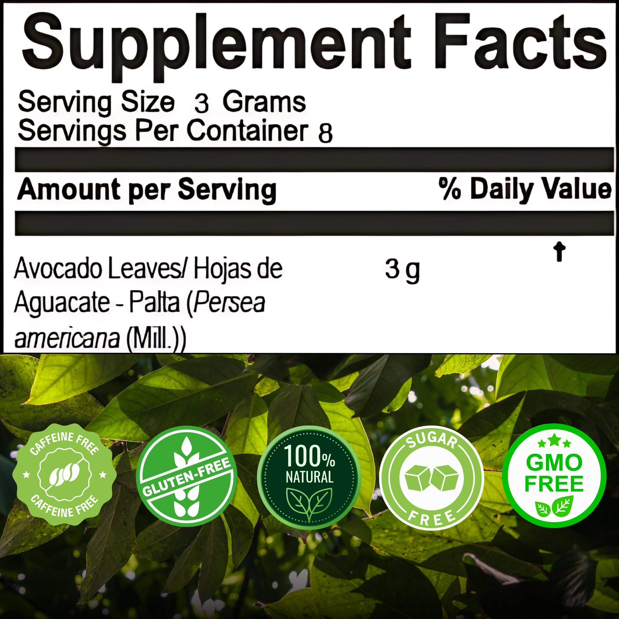 Hanan Avocado Leaves - 0.85 oz (24g) - Dried Loose Leaf Palta/Aguacate Herbal Tea from Peru - 100% Natural Leaves from Peru for Herbal Tea Supplement