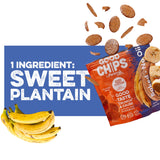 Baked Sweet Plantain Crisps by GOOD CHIPS! Crispy, Crunchy, Oil-Free, Healthy Maduritos - 0.7 oz bags - Pack of 12