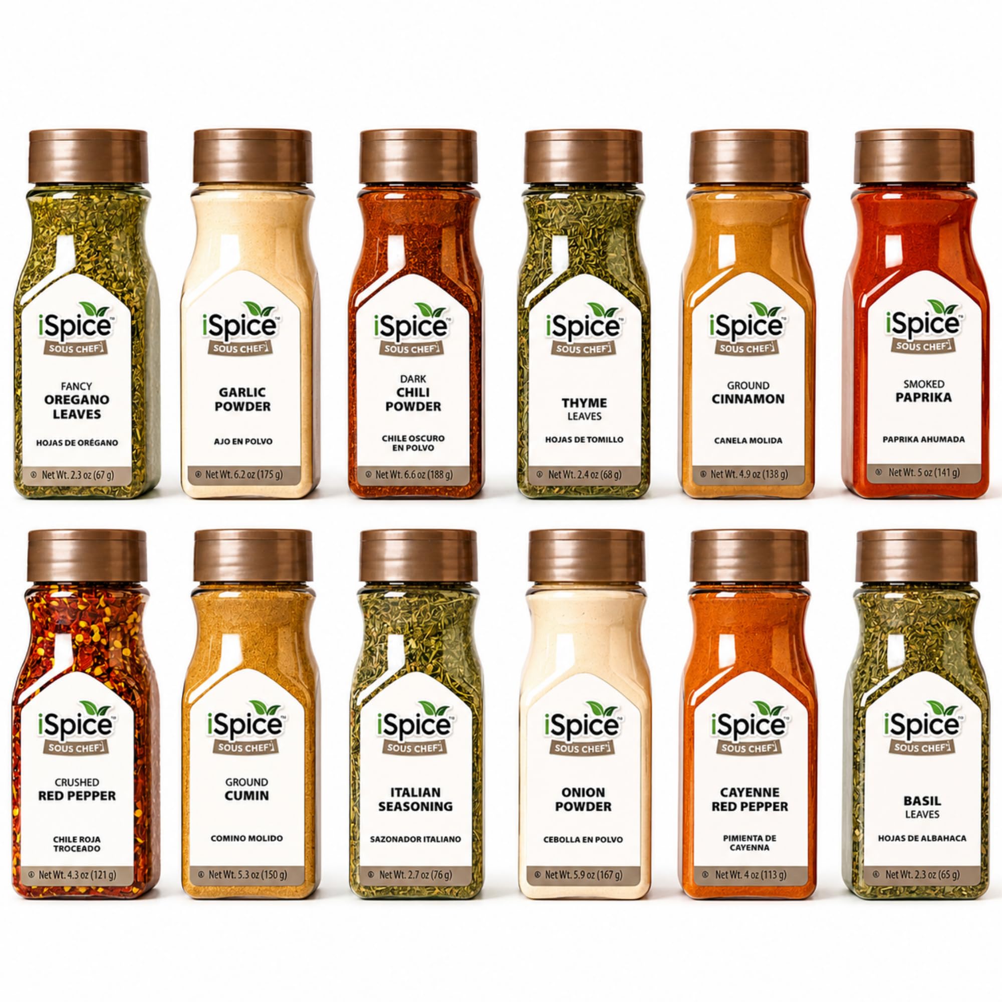 iSpice Starter Spice Set- Seasonings for Cooking, Spices and Seasonings Sets, Spices Variety Pack, Cooking Gifts for Men Home Basic Spice Set | Chef