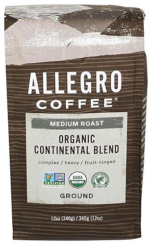 Allegro Coffee Organic Continental Blend Ground Coffee, 12 oz