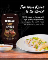 Funtable Teriyaki Soy Sauce (13.40 oz, Pack of 1) - Korean Authentic Sweet Soy Sauce, Ideal for Dipping, Marinating, & Seasoning Korean Bulgogi