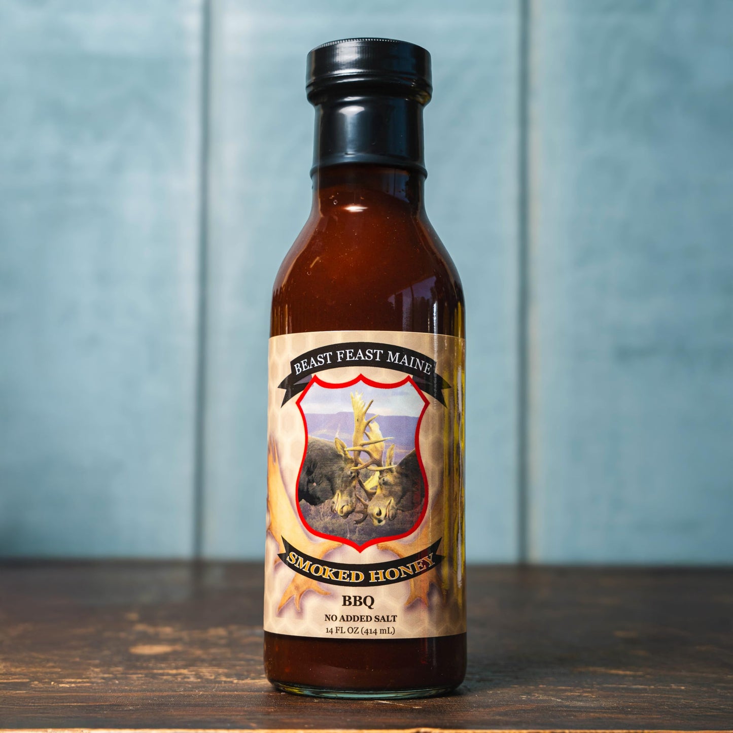 Beast Feast Maine Smoked Honey BBQ/Grilling Sauce, No Added Salt, All Natural Ingredients, Made with Pure Honey, Non GMO, No Corn Syrup, Gluten Free