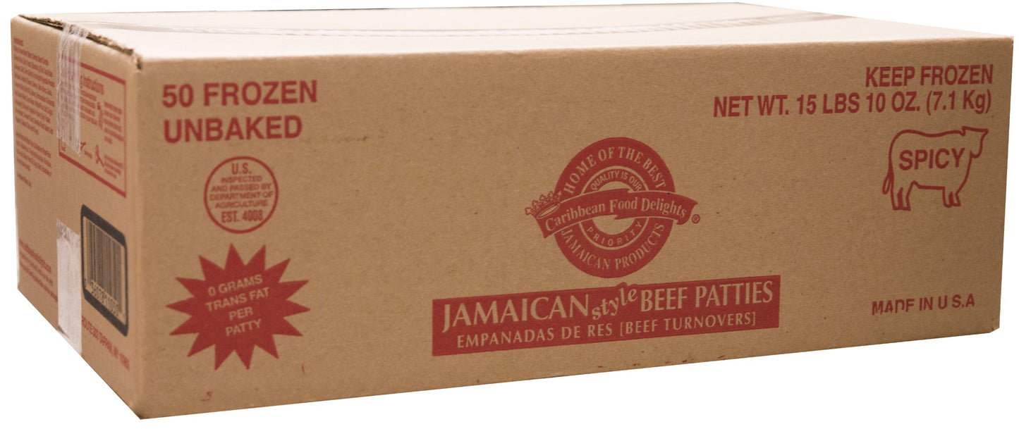 Jamaican Style Patties, Unbaked (Spicy Beef, 2 Cases)