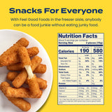 Feel Good Foods Gluten-Free Mozzarella Sticks with Crispy Breading | Frozen Appetizer 8oz