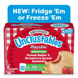 Smucker's Uncrustables Whole Wheat Peanut Butter & Strawberry Jam Frozen Sandwiches, Individually Wrapped, 30 Count