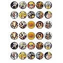 30 x Edible Sugar Cupcake Toppers - Anime Ninja Inspired Collection of Edible Cake Decorations | Uncut Edible on Sugar Sheet