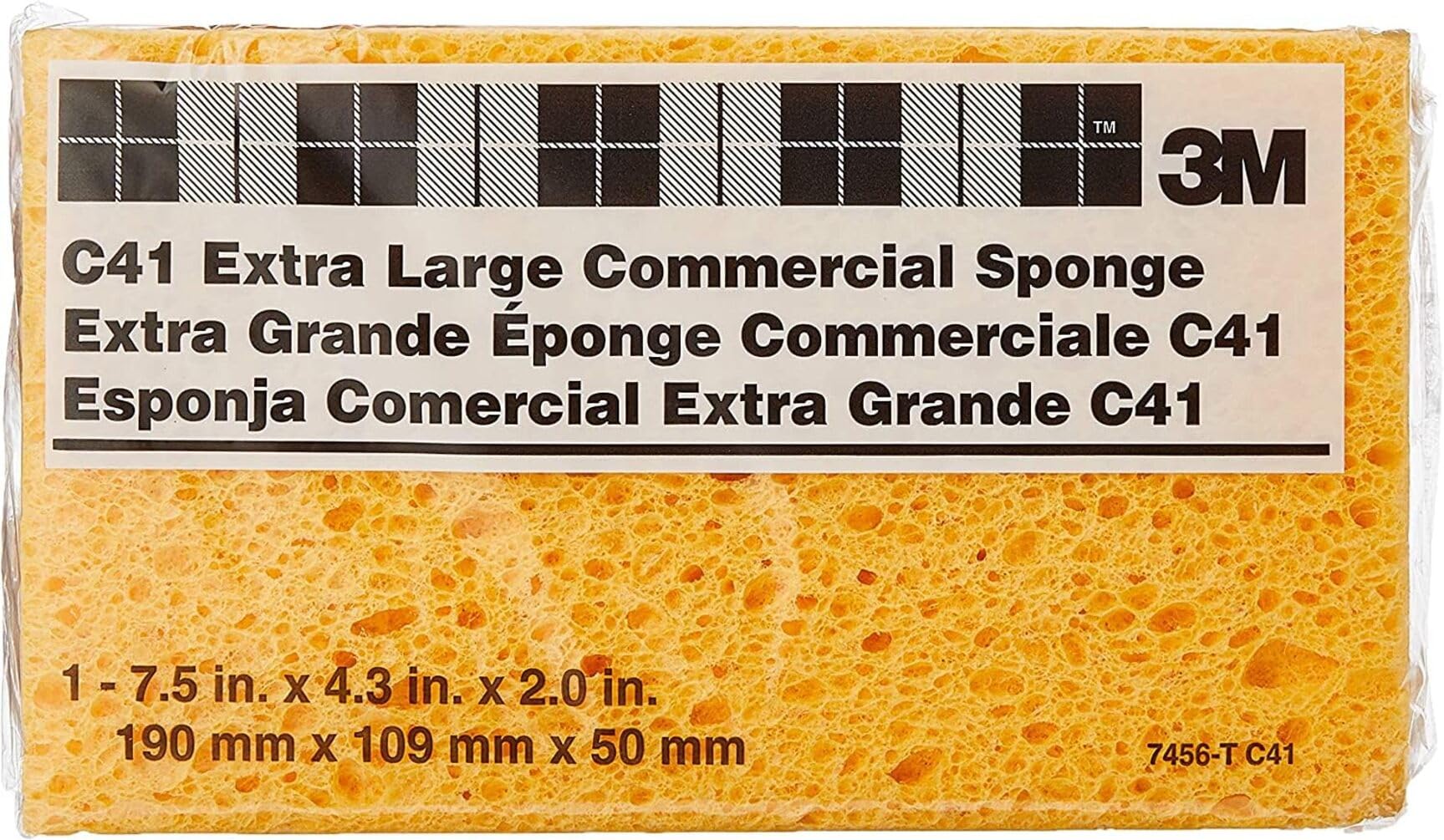 3M Extra Large Commercial Sponge - Durable, Highly Absorbent Cleaning Sponge for Heavy-Duty Tasks