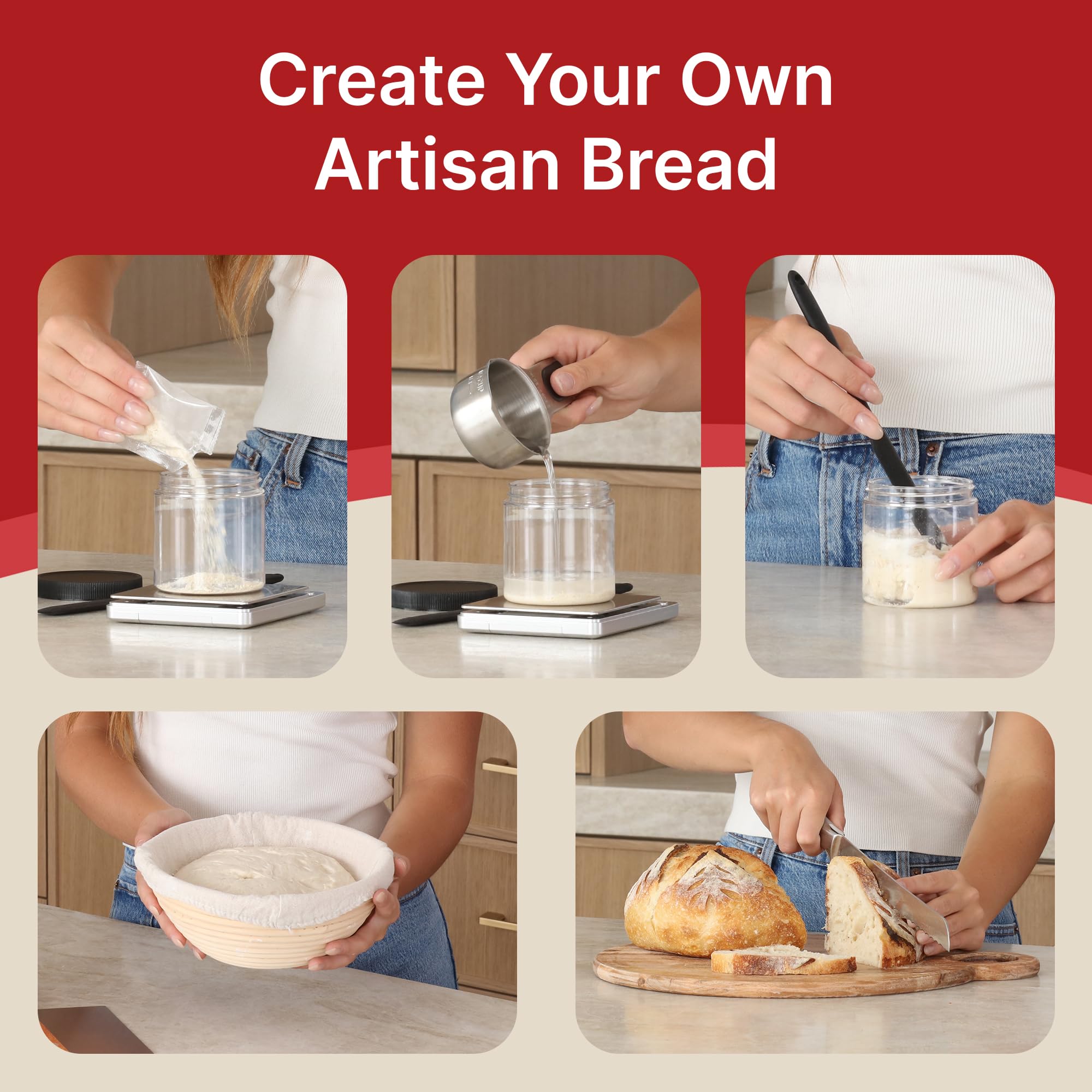 2 Pack Premium Sourdough Starter - French Style Heirloom Dehydrated Sour Dough Starter Culture with Simple Activation Instructions for Homemade