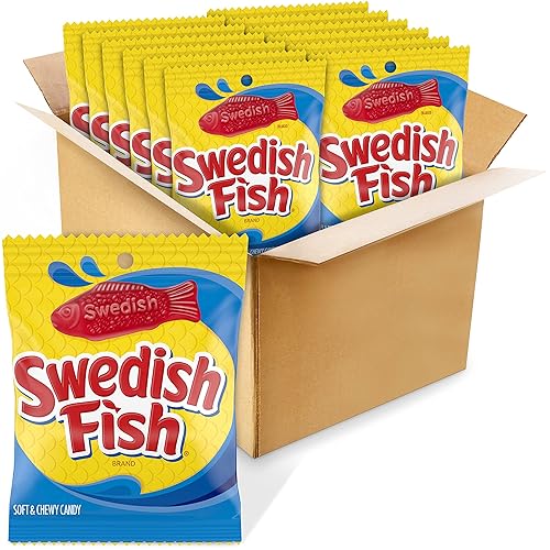 SWEDISH FISH Soft & Chewy Candy, 12- 5 oz Bags