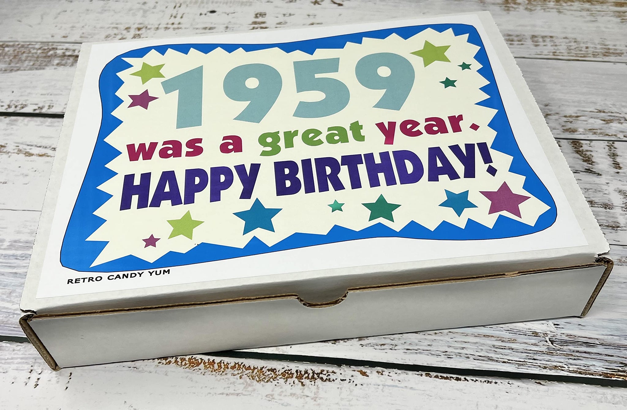 RETRO CANDY YUM ~ 1959 67th Birthday Gift Ideas Candy Assortment from Childhood - 67 Years Old Birthday Gifts for Men and Women Born 1959